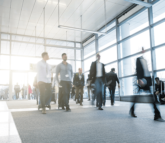 men walking in an airport