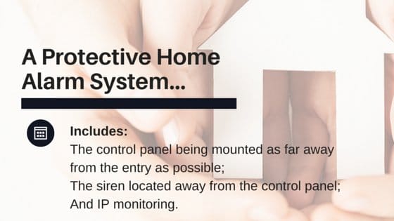 text that says A Protective Home Alarm System...