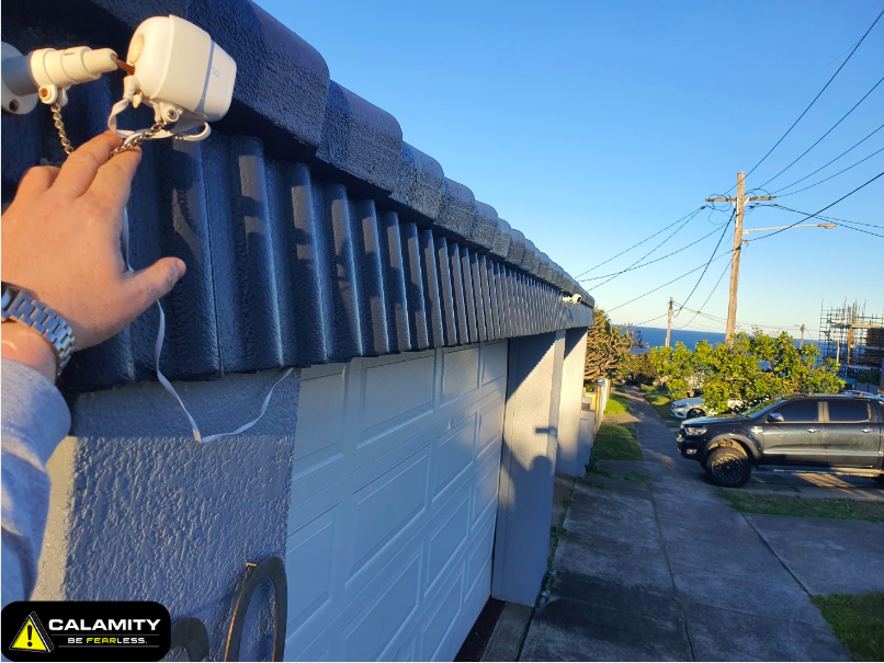 installing an outdoor security camera in a residence