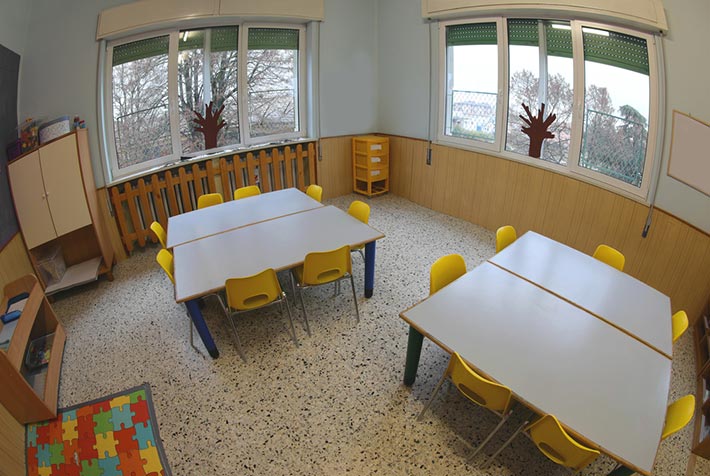 Interior of a classroom of the nursery school