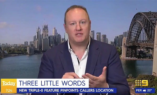 Calamity CEO Daniel Lewkovitz discusses What3Words Mapping Technology on the Today Show.