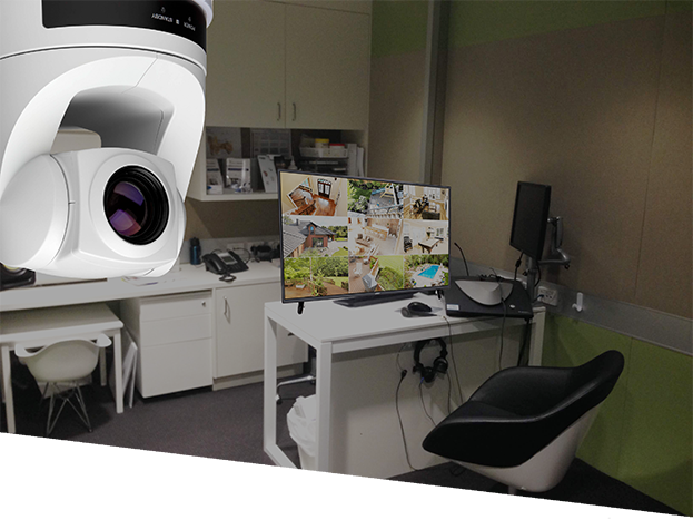 security camera in a secuirity room