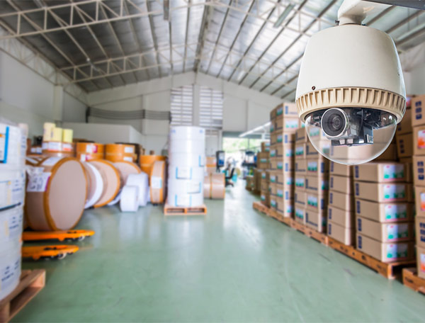 CCTV Camera Operating inside warehouse